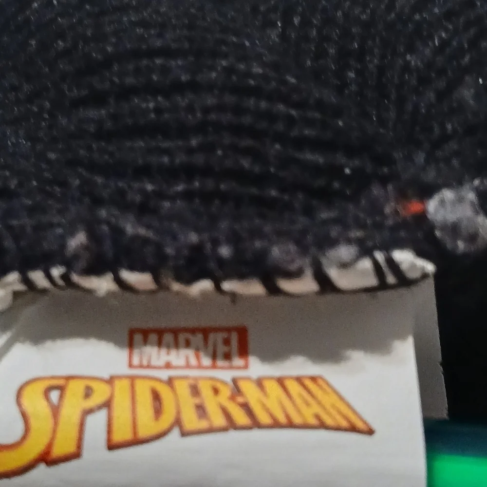 Spider-Man Striped Kids Beanie - Black and Red
